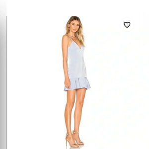 NBD Revolve Slow Motion Mini Dress in Soft Blue Size L